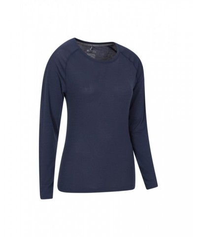 Quick Dry Womens Long Sleeve Top Blue $13.76 Active