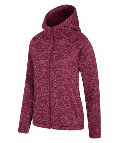 Nevis Womens Fur Lined Hoodie Berry $29.69 Fleece