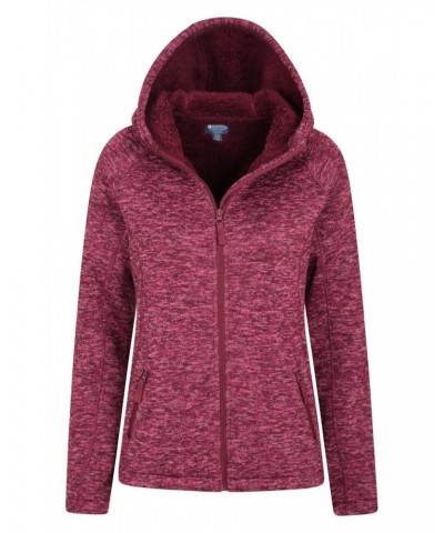 Nevis Womens Fur Lined Hoodie Berry $29.69 Fleece