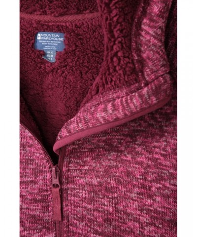 Nevis Womens Fur Lined Hoodie Berry $29.69 Fleece