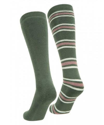 Striped Ski Tube Socks Multipack Khaki $10.00 Accessories