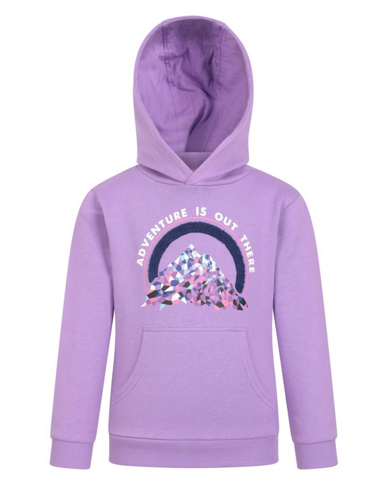 Adventure Is Out There Kids Organic Hoodie Lilac $16.79 Tops