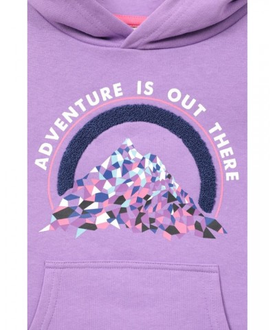 Adventure Is Out There Kids Organic Hoodie Lilac $16.79 Tops