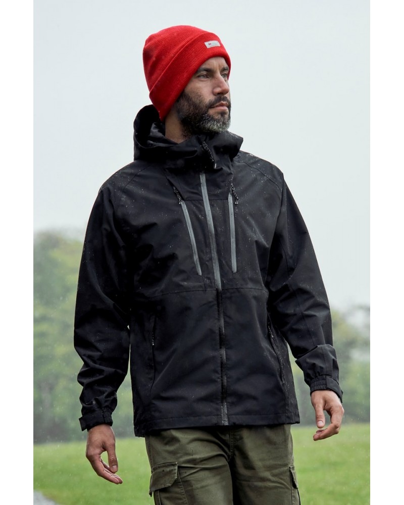 Stride Extreme Stretch Panel Mens Waterproof Jacket Black $35.69 Jackets