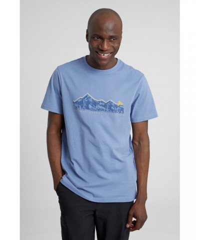 Bike Organic Cotton Mens T-Shirt Pale Blue $14.84 Tops