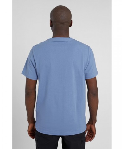 Bike Organic Cotton Mens T-Shirt Pale Blue $14.84 Tops