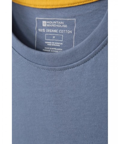 Bike Organic Cotton Mens T-Shirt Pale Blue $14.84 Tops