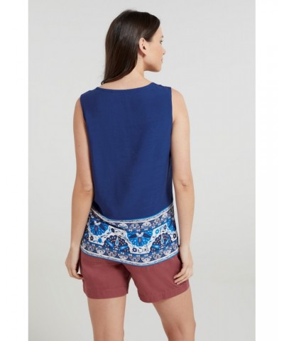 Orchid Printed Womens Tank Top Midnight $12.31 Tops