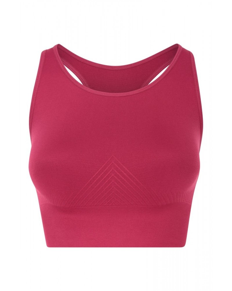 Longline Anti-chafe Seamless Bra Burgundy $9.53 Active