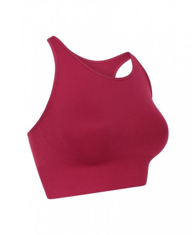 Longline Anti-chafe Seamless Bra Burgundy $9.53 Active