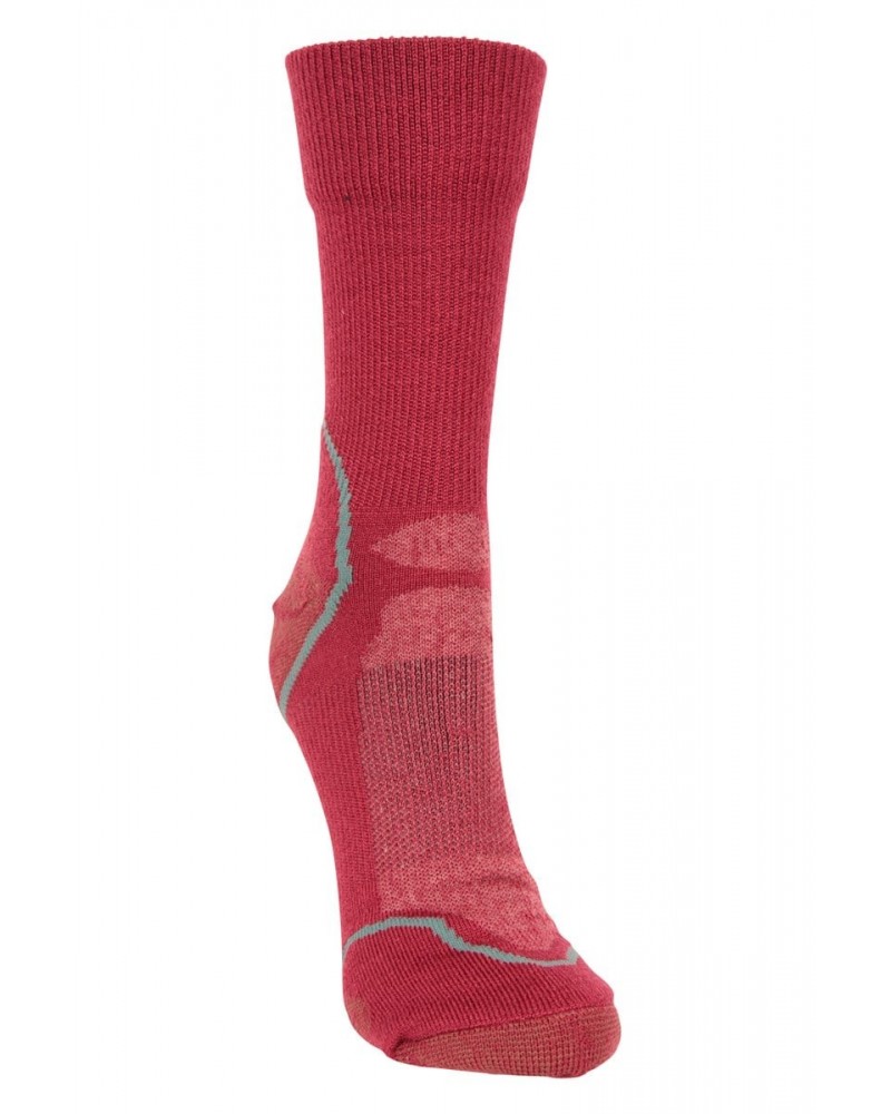 Merino Hiker Womens Quarter Length Socks Red $11.39 Accessories