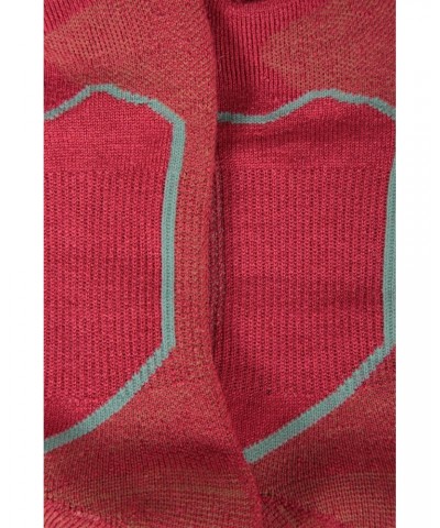 Merino Hiker Womens Quarter Length Socks Red $11.39 Accessories