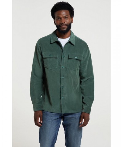 Farrow Mens Cord Long Sleeve Shirt Green $13.20 Tops