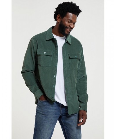 Farrow Mens Cord Long Sleeve Shirt Green $13.20 Tops