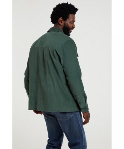 Farrow Mens Cord Long Sleeve Shirt Green $13.20 Tops