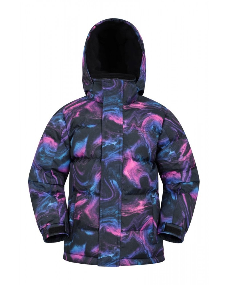 Snow II Kids Printed Water Resistant Insulated Jacket Oil Slick $33.14 Jackets