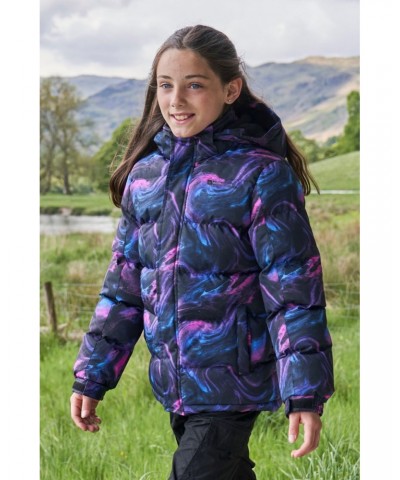 Snow II Kids Printed Water Resistant Insulated Jacket Oil Slick $33.14 Jackets