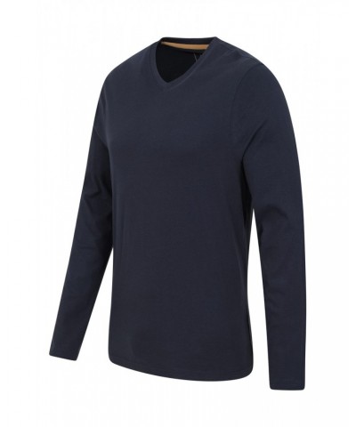 Eden Mens Organic V-Neck T-Shirt Navy $13.99 Tops