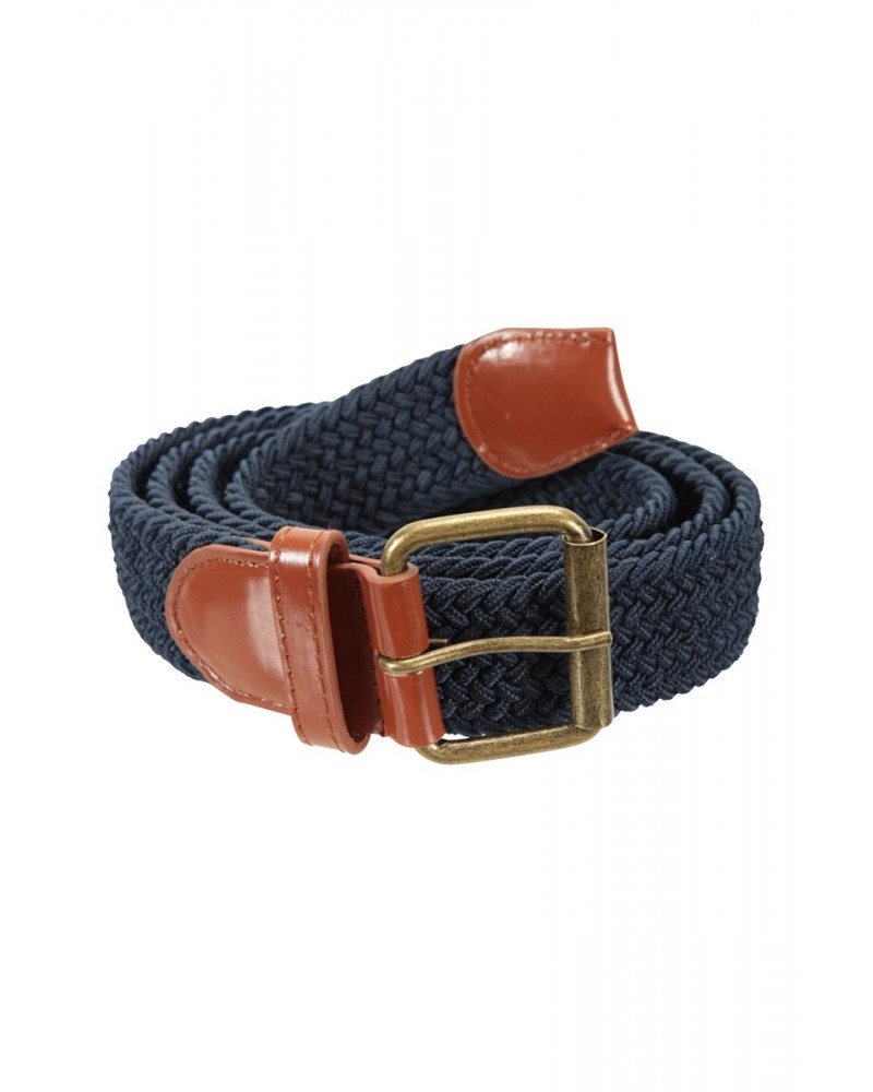 Braided Stretch Mens Belt Navy $12.99 Accessories