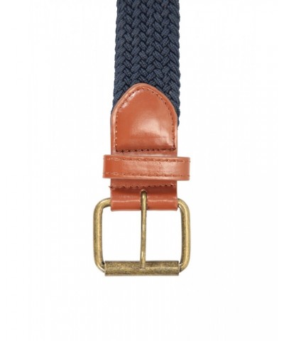 Braided Stretch Mens Belt Navy $12.99 Accessories