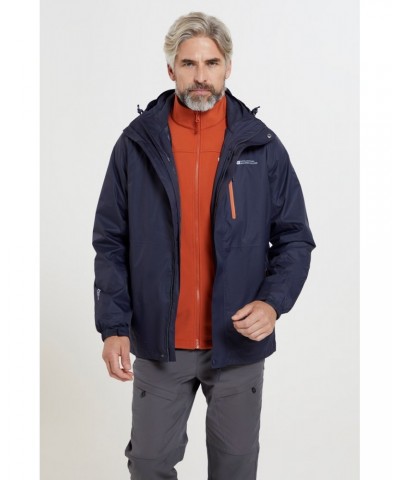 Bracken Extreme 3 in 1 Mens Waterproof Jacket Dark Blue $82.49 Jackets