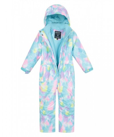 Cloud Printed Kids Waterproof All in One Snowsuit Pale Blue $34.19 Jackets