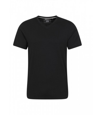 Eden II Mens Organic V-Neck T-Shirt Black $11.19 Tops