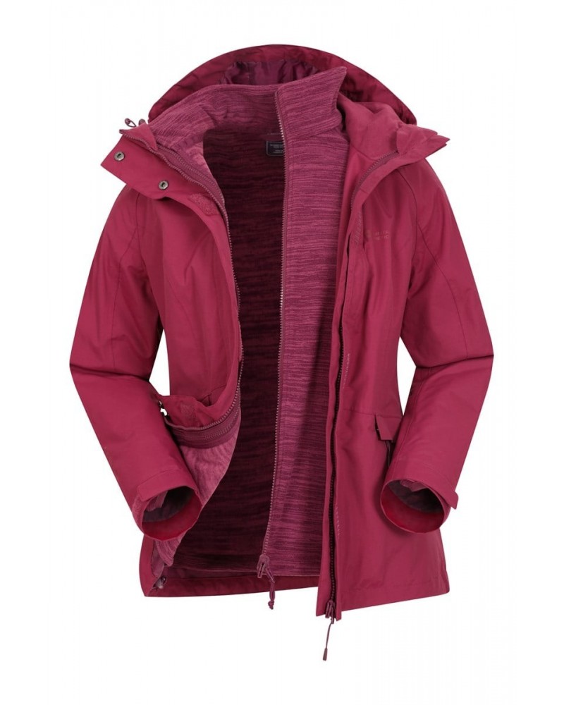 Thunderstorm II Womens 3 in 1 Waterproof Jacket Berry $42.74 Jackets