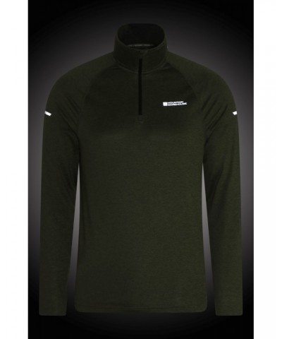 Echo Melange Recycled Mens Half-Zip Midlayer Green $18.80 Tops