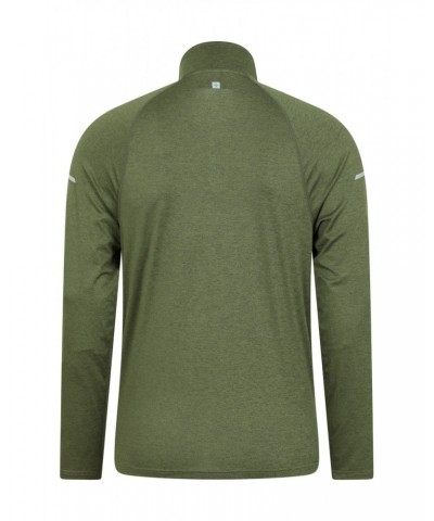 Echo Melange Recycled Mens Half-Zip Midlayer Green $18.80 Tops