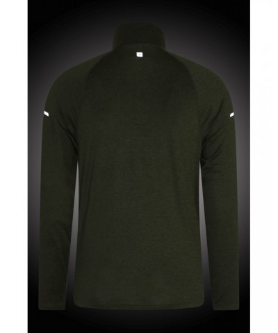 Echo Melange Recycled Mens Half-Zip Midlayer Green $18.80 Tops