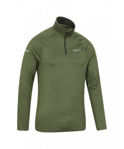 Echo Melange Recycled Mens Half-Zip Midlayer Green $18.80 Tops