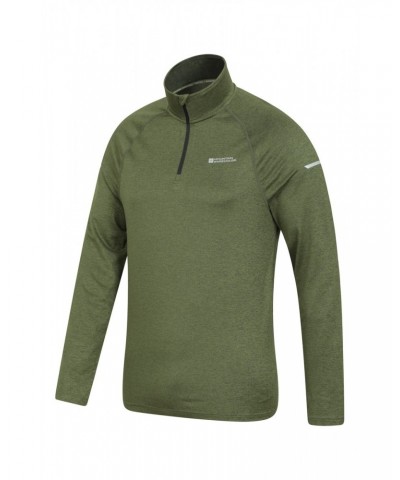 Echo Melange Recycled Mens Half-Zip Midlayer Green $18.80 Tops