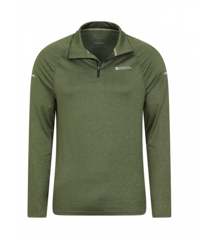 Echo Melange Recycled Mens Half-Zip Midlayer Green $18.80 Tops