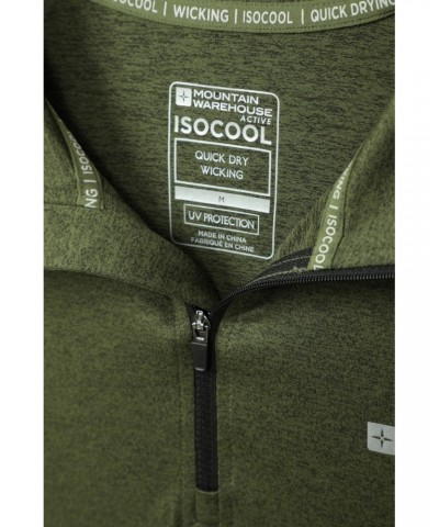 Echo Melange Recycled Mens Half-Zip Midlayer Green $18.80 Tops