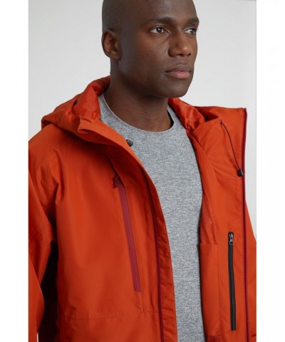 Stride Extreme Stretch Panel Mens Waterproof Jacket Burnt Orange $28.70 Jackets