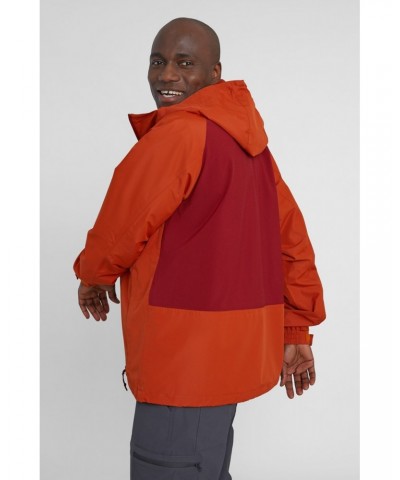 Stride Extreme Stretch Panel Mens Waterproof Jacket Burnt Orange $28.70 Jackets