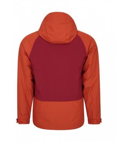 Stride Extreme Stretch Panel Mens Waterproof Jacket Burnt Orange $28.70 Jackets