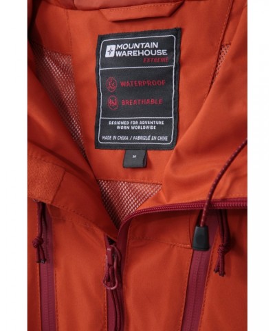 Stride Extreme Stretch Panel Mens Waterproof Jacket Burnt Orange $28.70 Jackets