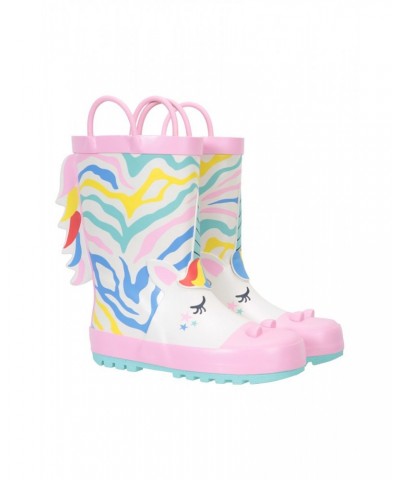 Glitter Unicorn Toddler Rain Boots Light Blue $13.74 Footwear