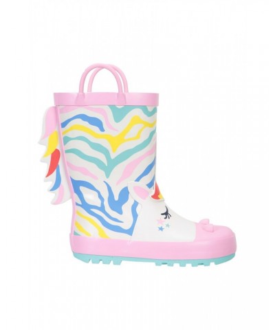 Glitter Unicorn Toddler Rain Boots Light Blue $13.74 Footwear