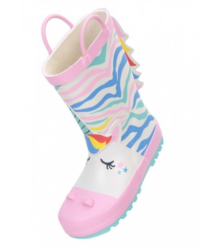 Glitter Unicorn Toddler Rain Boots Light Blue $13.74 Footwear