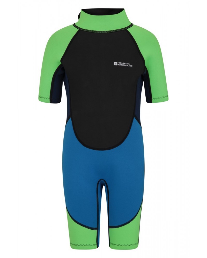 Kids Shorty 2.5/2mm Wetsuit Bright Blue $21.92 Swimwear