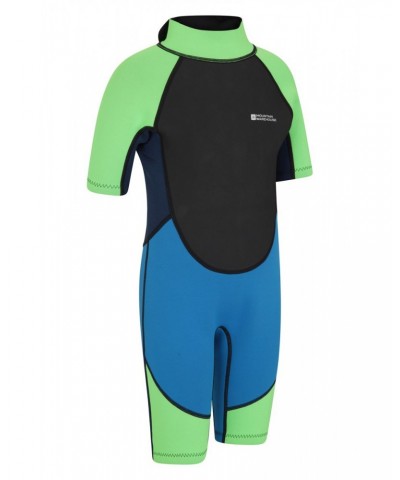 Kids Shorty 2.5/2mm Wetsuit Bright Blue $21.92 Swimwear