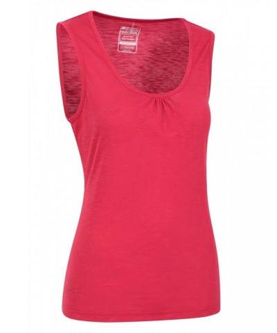 Agra Quick-Dry Slub Womens Tank Top Red $10.79 Tops