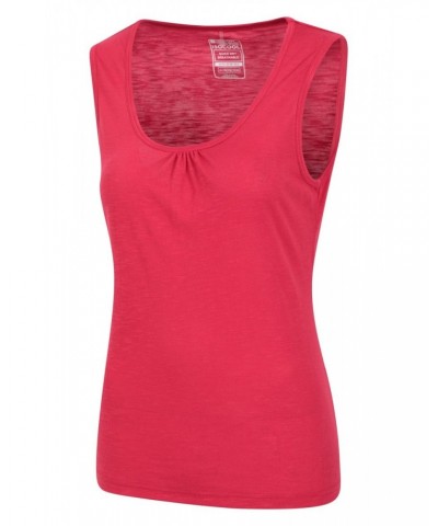 Agra Quick-Dry Slub Womens Tank Top Red $10.79 Tops