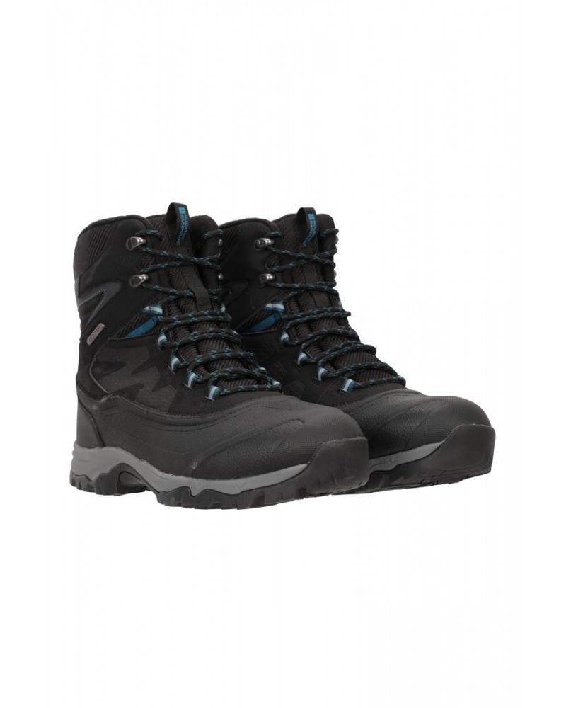 Ultra Piste Basher Mens Waterproof Snow Boots Black $61.10 Footwear