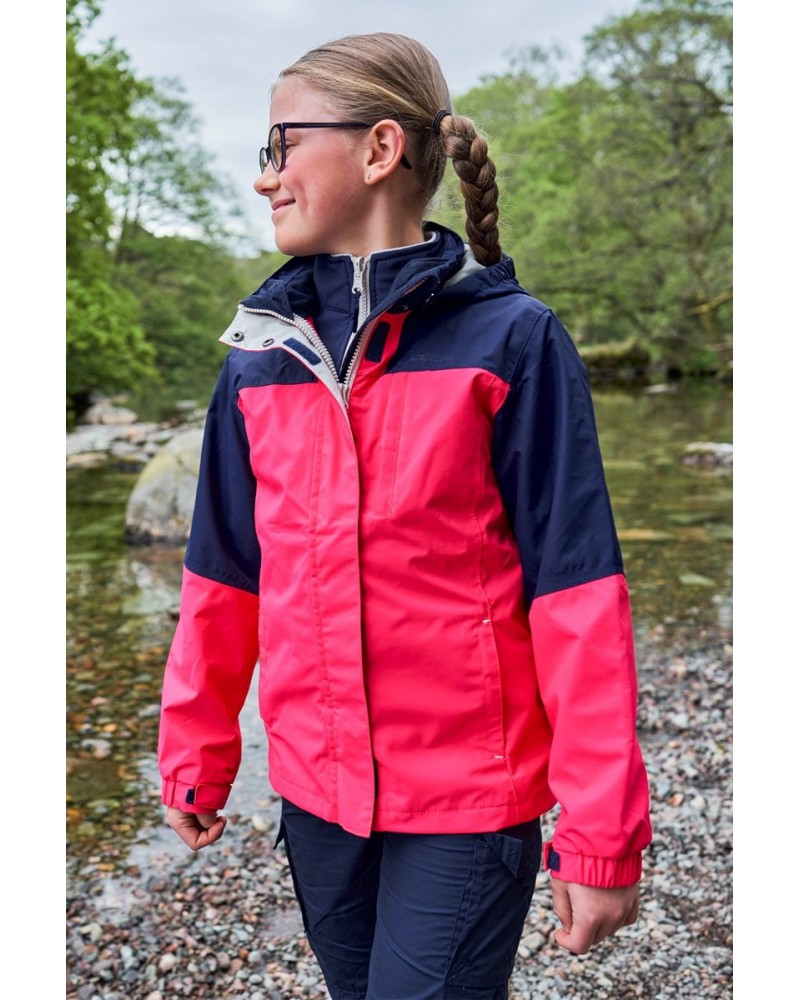 Climb Kids 3-in-1 Waterproof Jacket Pink $36.00 Jackets