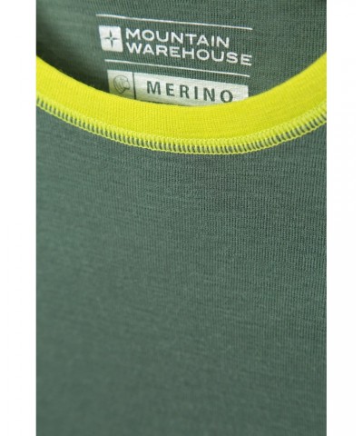 Merino II Kids Round Neck Base Layer Top Khaki $19.46 Base Layers