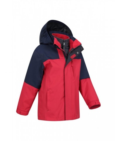 Climb Kids 3-in-1 Waterproof Jacket Red $38.40 Jackets